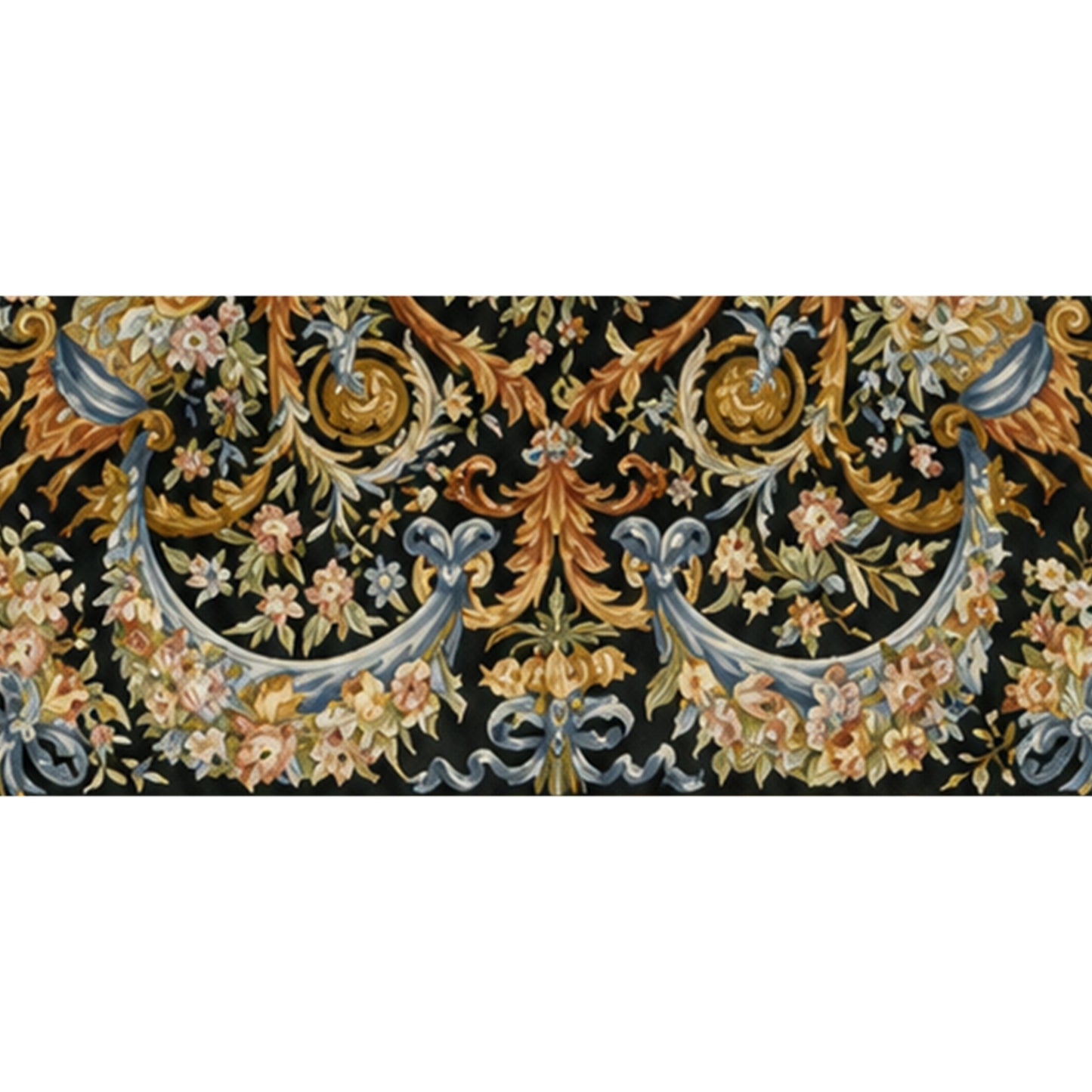 RENAISSANCE SAVONNERIE S193B BLACK / GOLD 10'11" X 16'