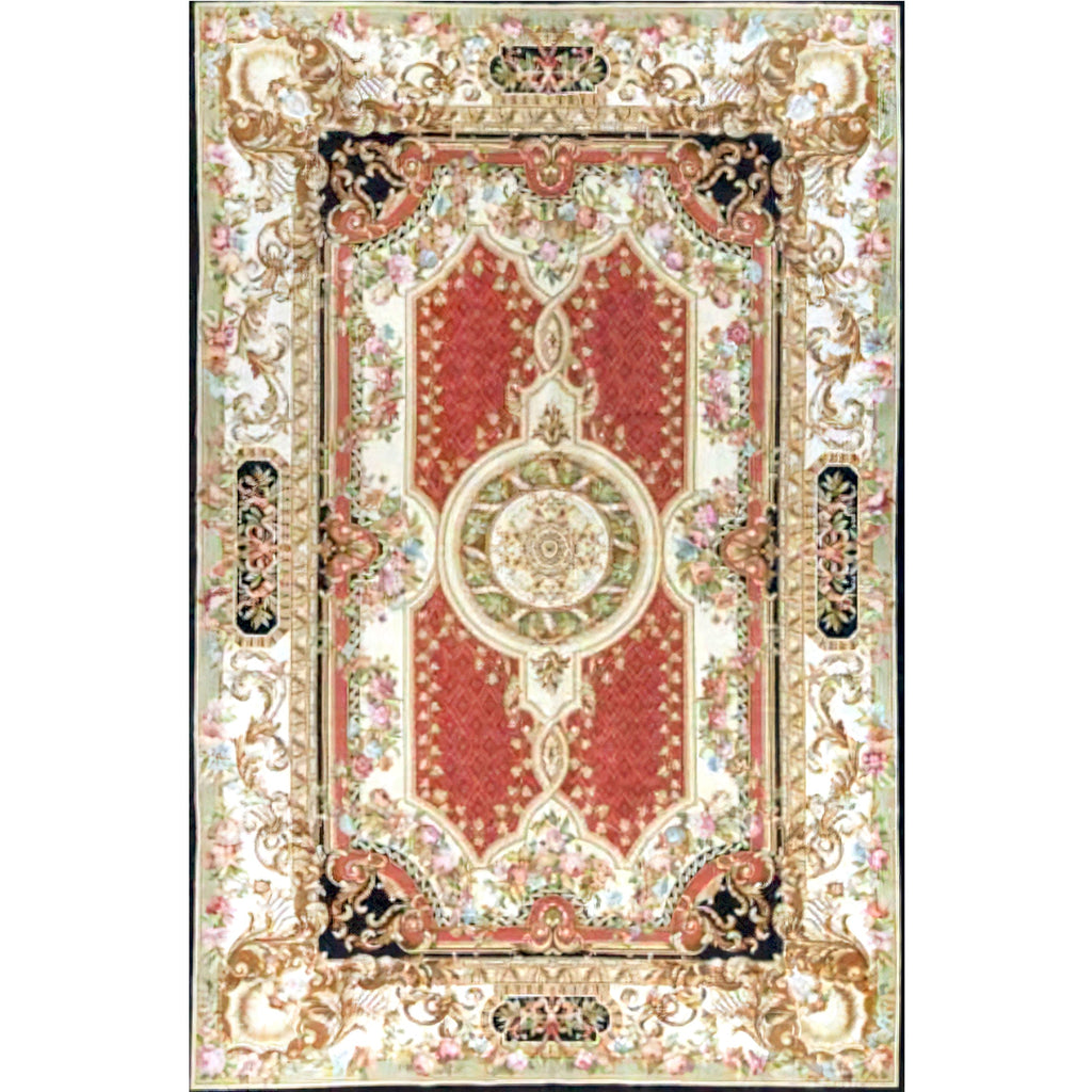 RENAISSANCE SAVONNERIE S-91B RED / IVORY 12' X 18'1"