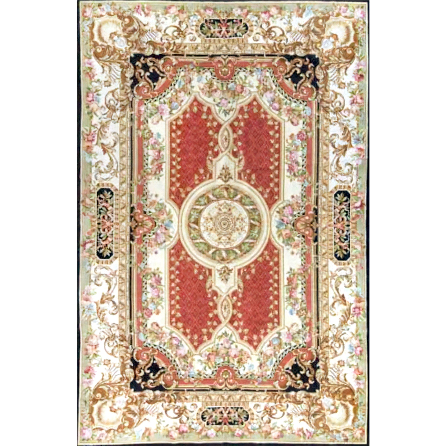RENAISSANCE SAVONNERIE S-91B RED / IVORY 12' X 18'1"
