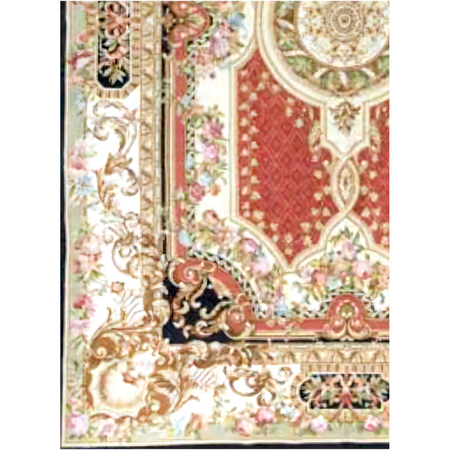 RENAISSANCE SAVONNERIE S-91B RED / IVORY 12' X 18'1"