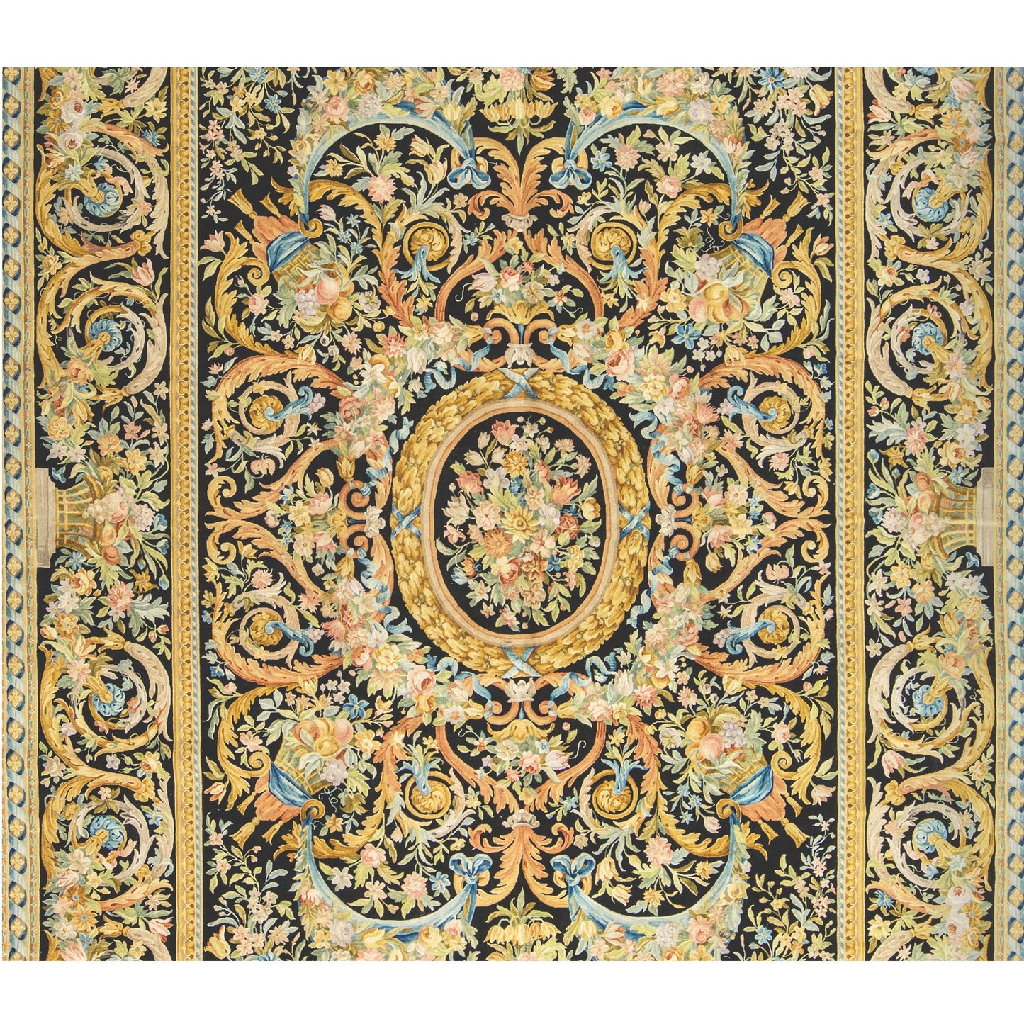 RENAISSANCE SAVONNERIE S193B BLACK / GOLD 12' X 18'2"