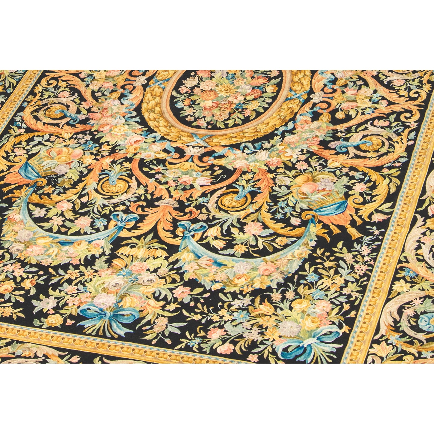 RENAISSANCE SAVONNERIE S193B BLACK / GOLD 12' X 18'2"