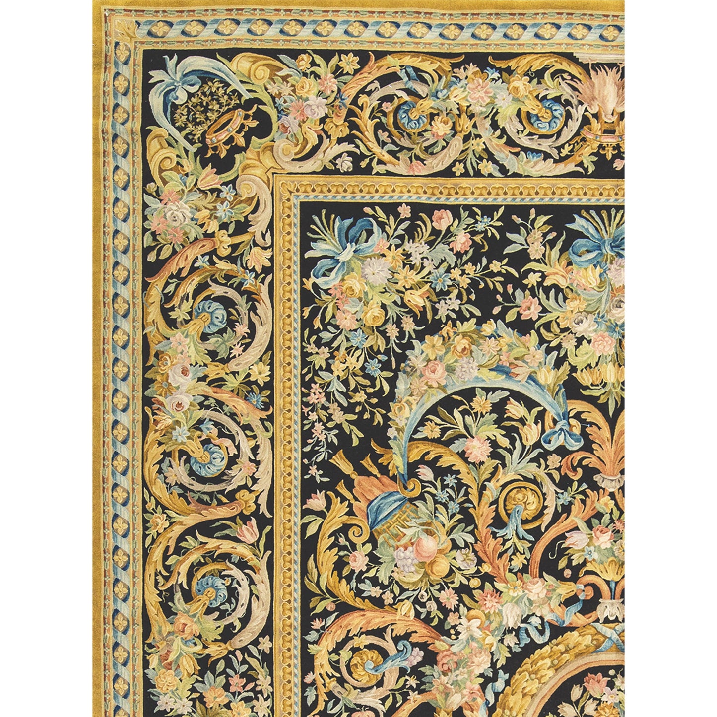 RENAISSANCE SAVONNERIE S193B BLACK / GOLD 12' X 18'2"