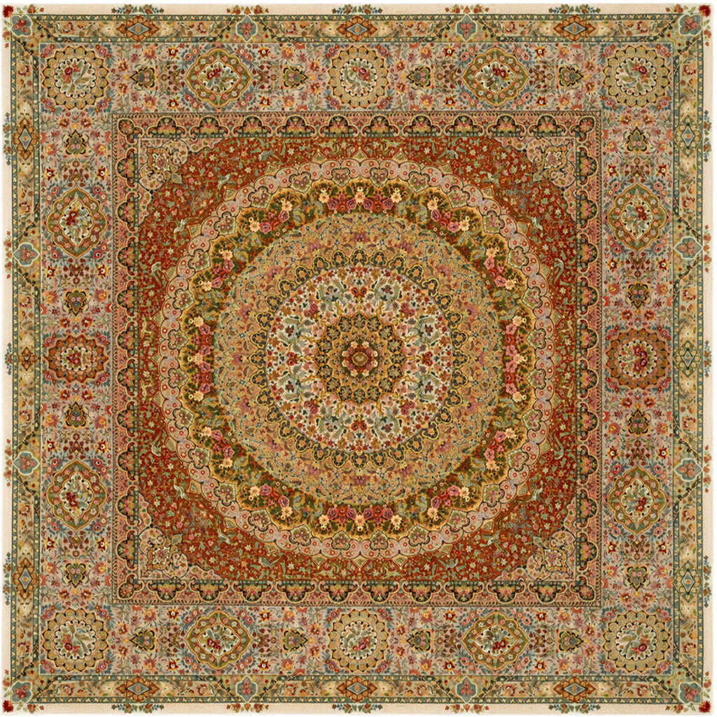 ANTIQUE PERSIAN FINE TABRB MULTI 18' X 18'