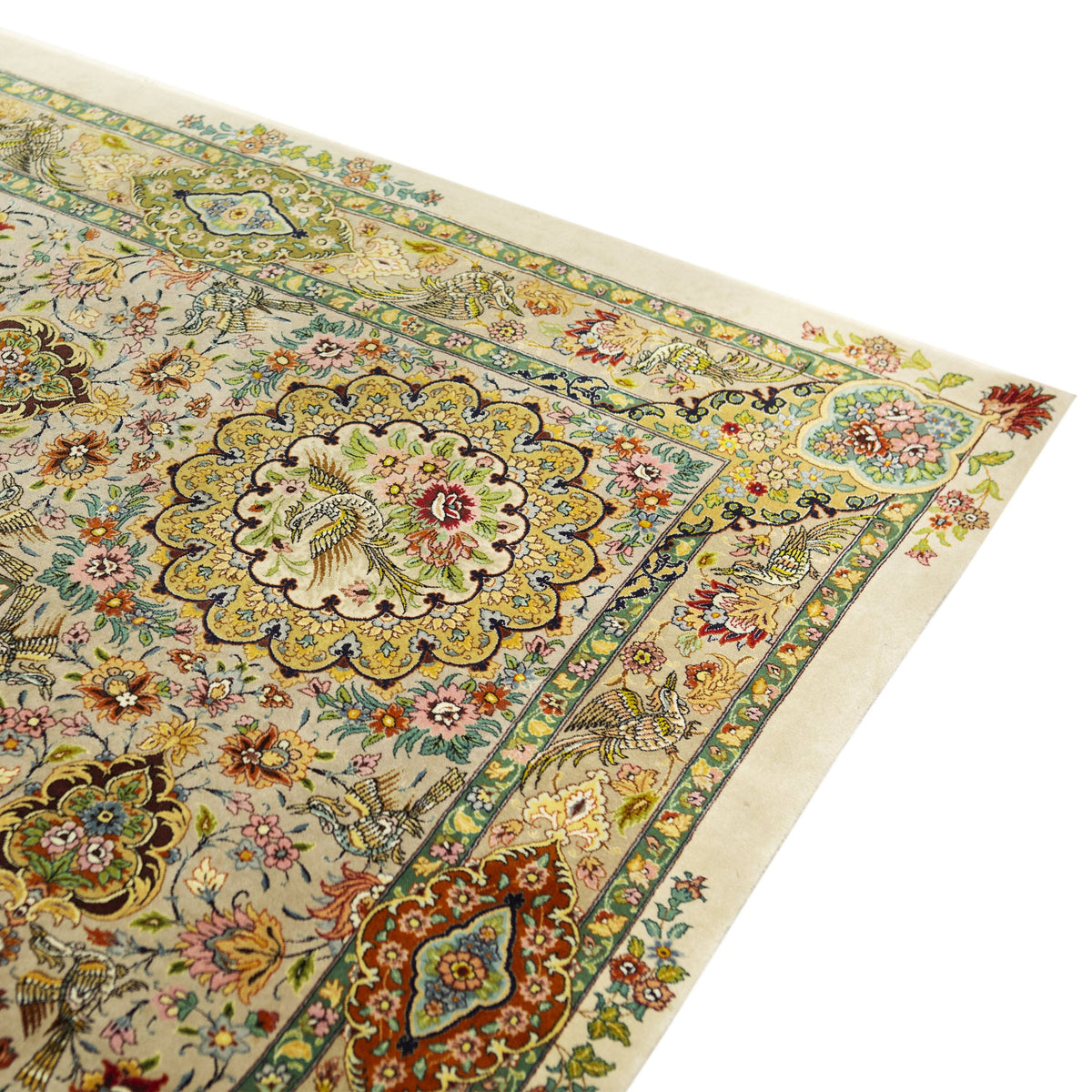 ANTIQUE PERSIAN FINE TABRB MULTI 18' X 18'