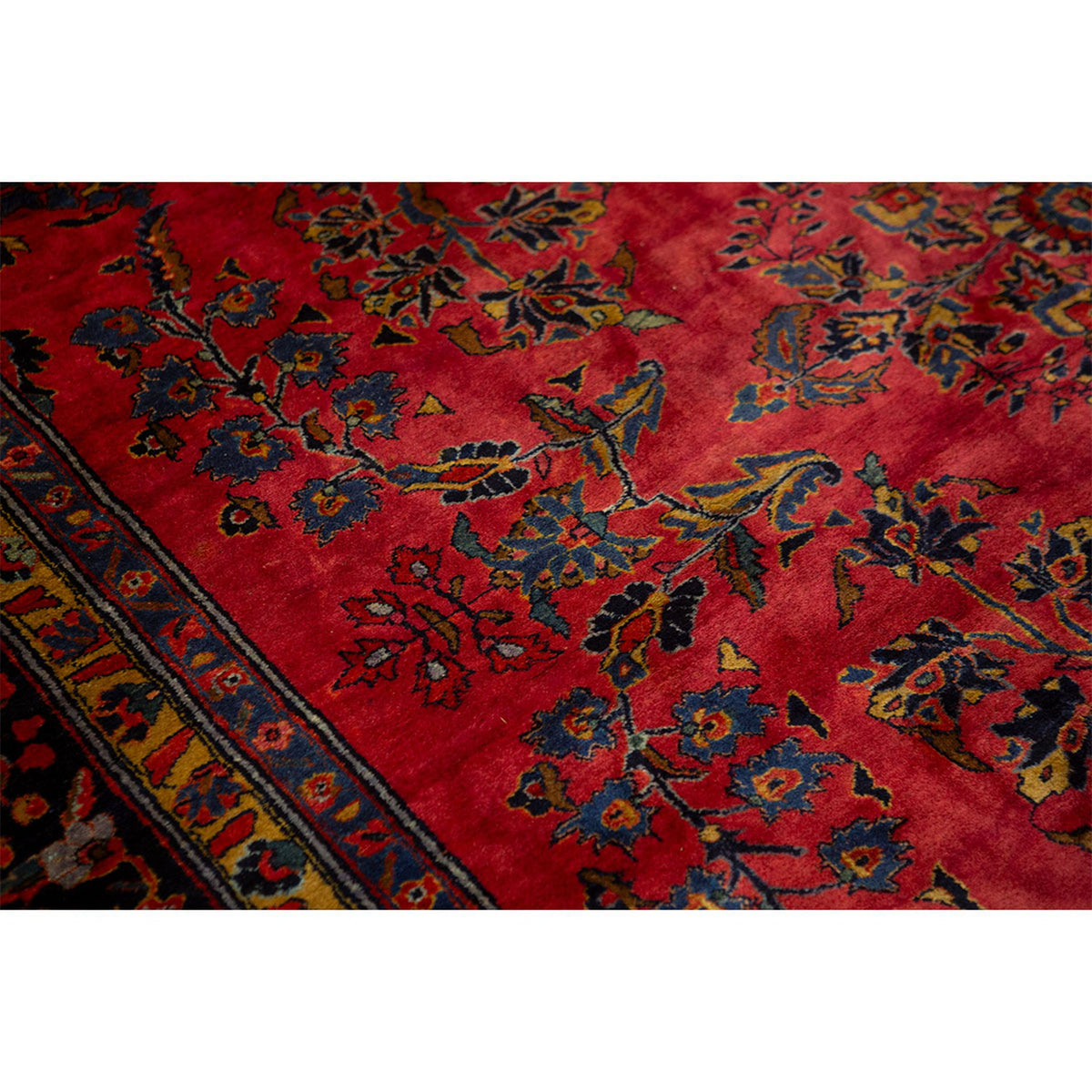 ANTIQUE CHINESE FETEC RED / NAVY 11'1" X 14'5"