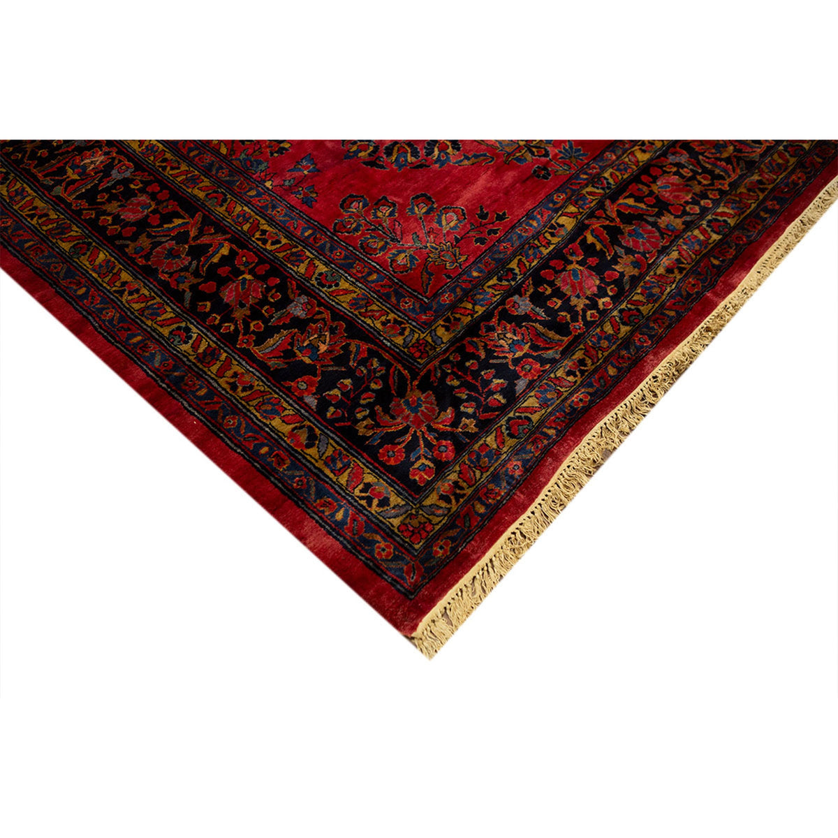 ANTIQUE CHINESE FETEC RED / NAVY 11'1" X 14'5"