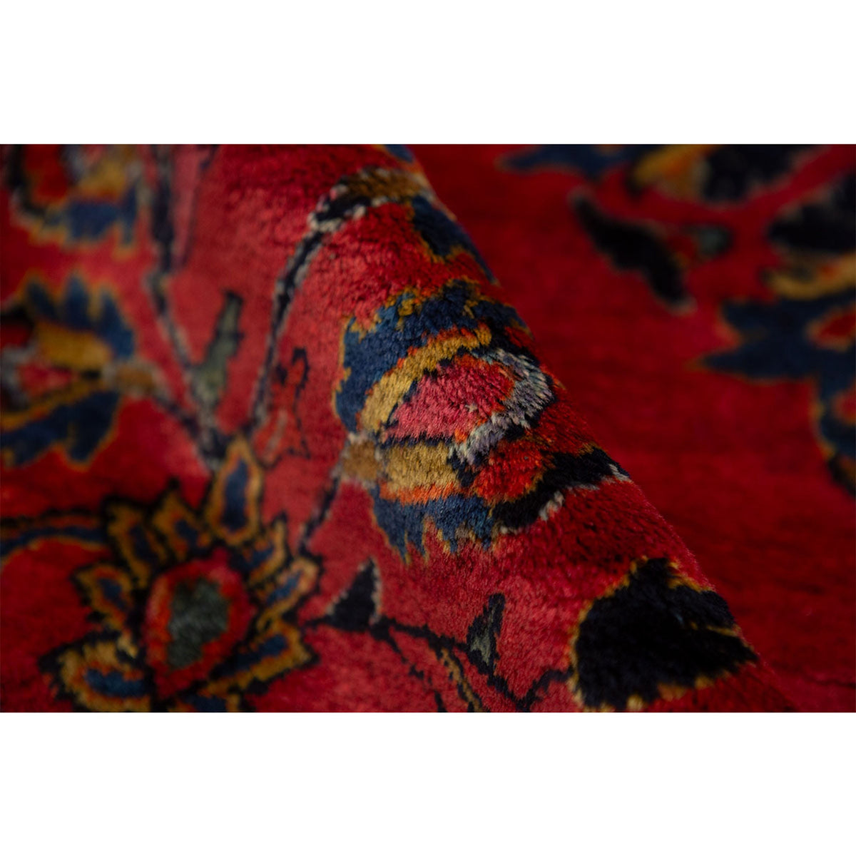 ANTIQUE CHINESE FETEC RED / NAVY 11'1" X 14'5"