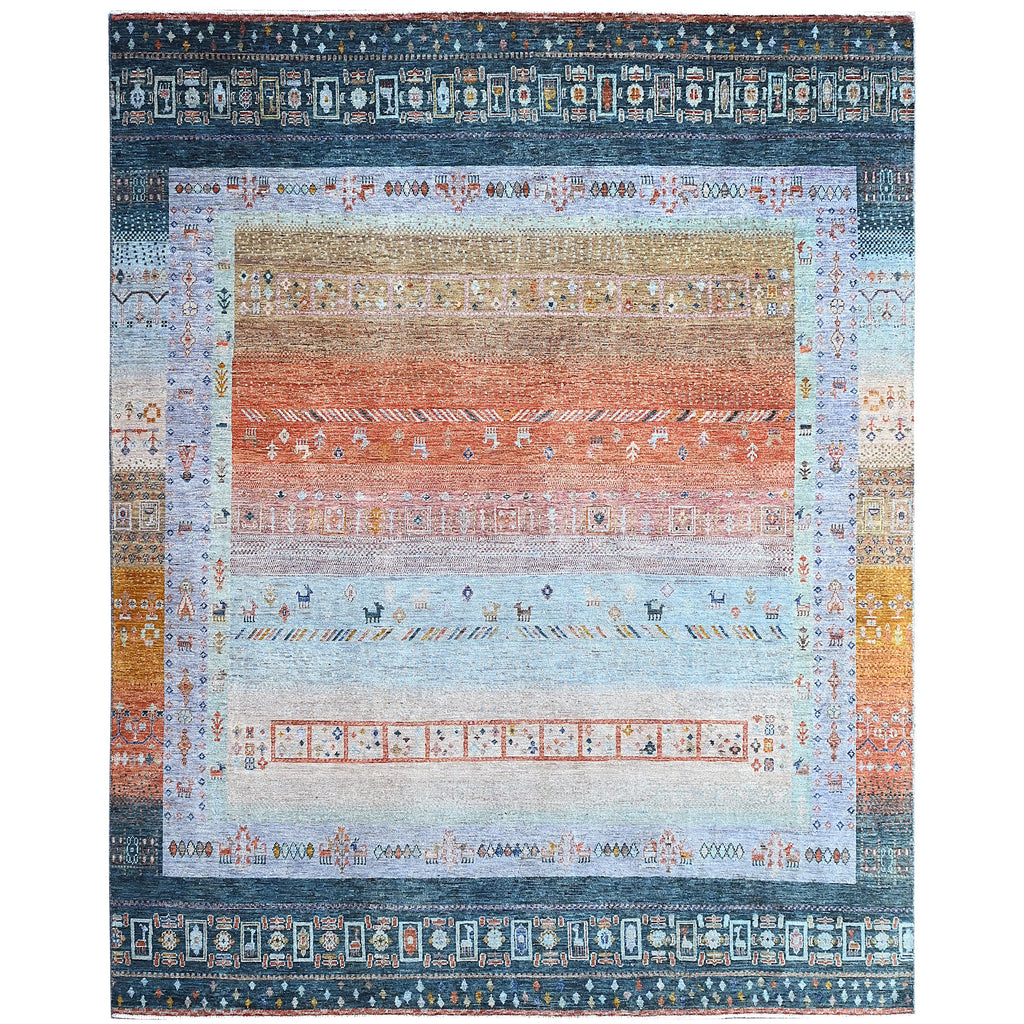 ARYANA GABEH GREEN / ORANGE 7'10" X 9'2"