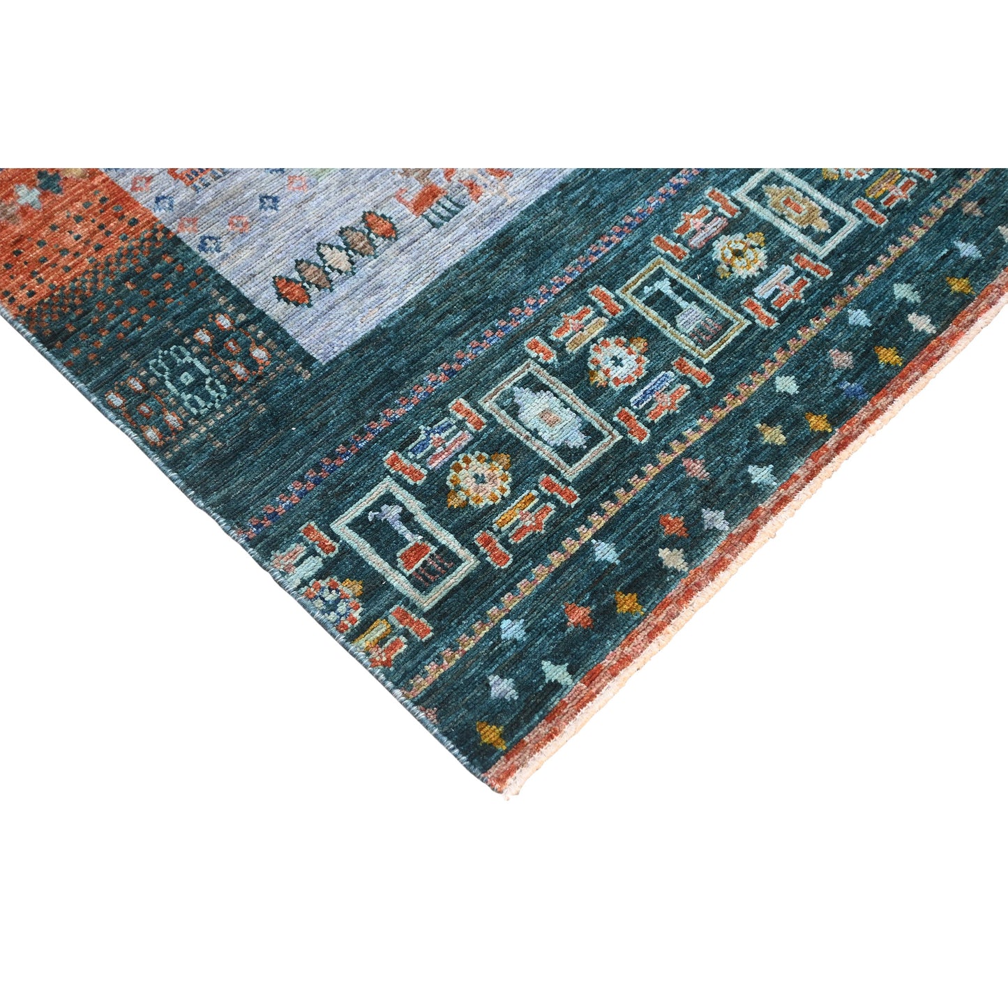 ARYANA GABEH GREEN / ORANGE 7'10" X 9'2"