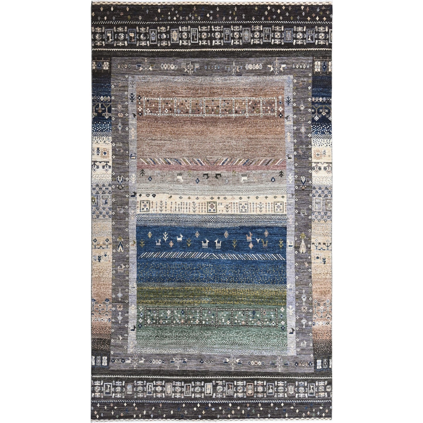 ARYANA GABEH BLACK / MULTI 5'7" X 9'4"