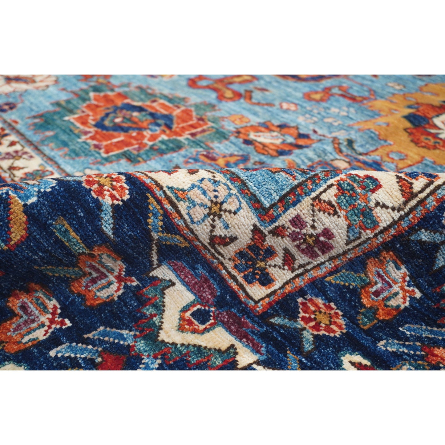 ARYANA ARYAN LIGHT BLUE / NAVY 8'1" X 8'3"
