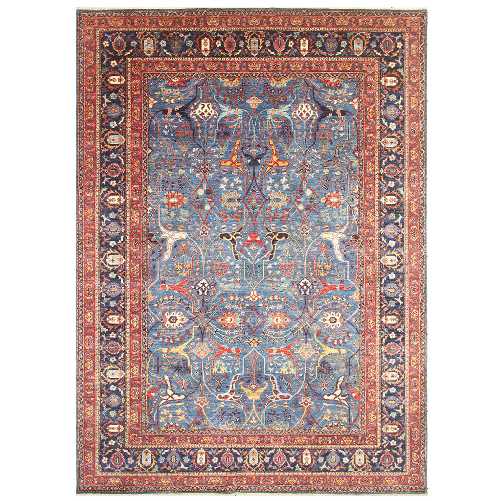 ARYANA ARYAN LIGHT BLUE / NAVY 9' X 12'6"