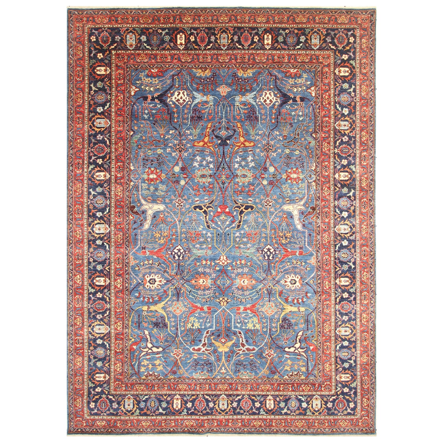 ARYANA ARYAN LIGHT BLUE / NAVY 9' X 12'6"