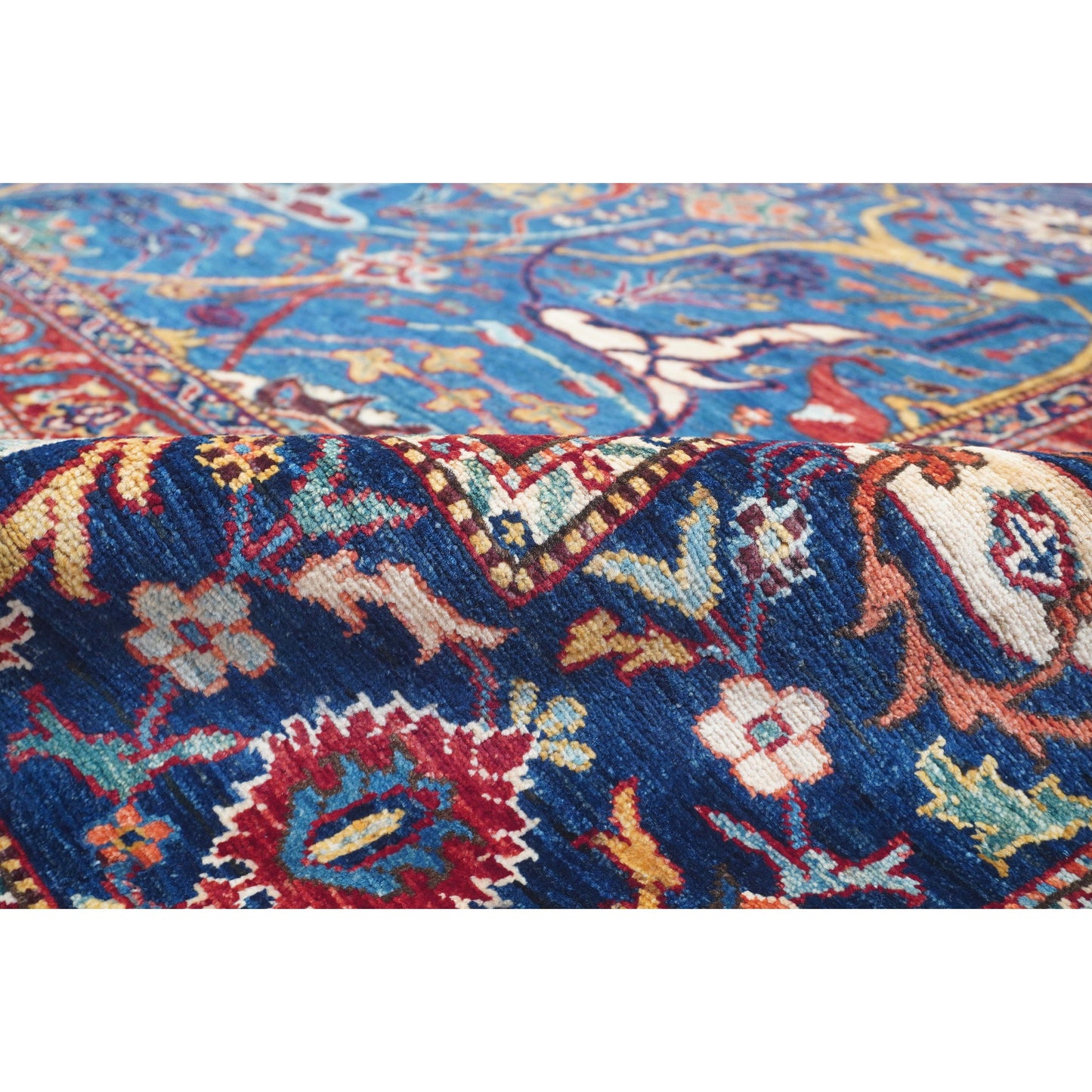 ARYANA ARYAN LIGHT BLUE / NAVY 9' X 12'6"