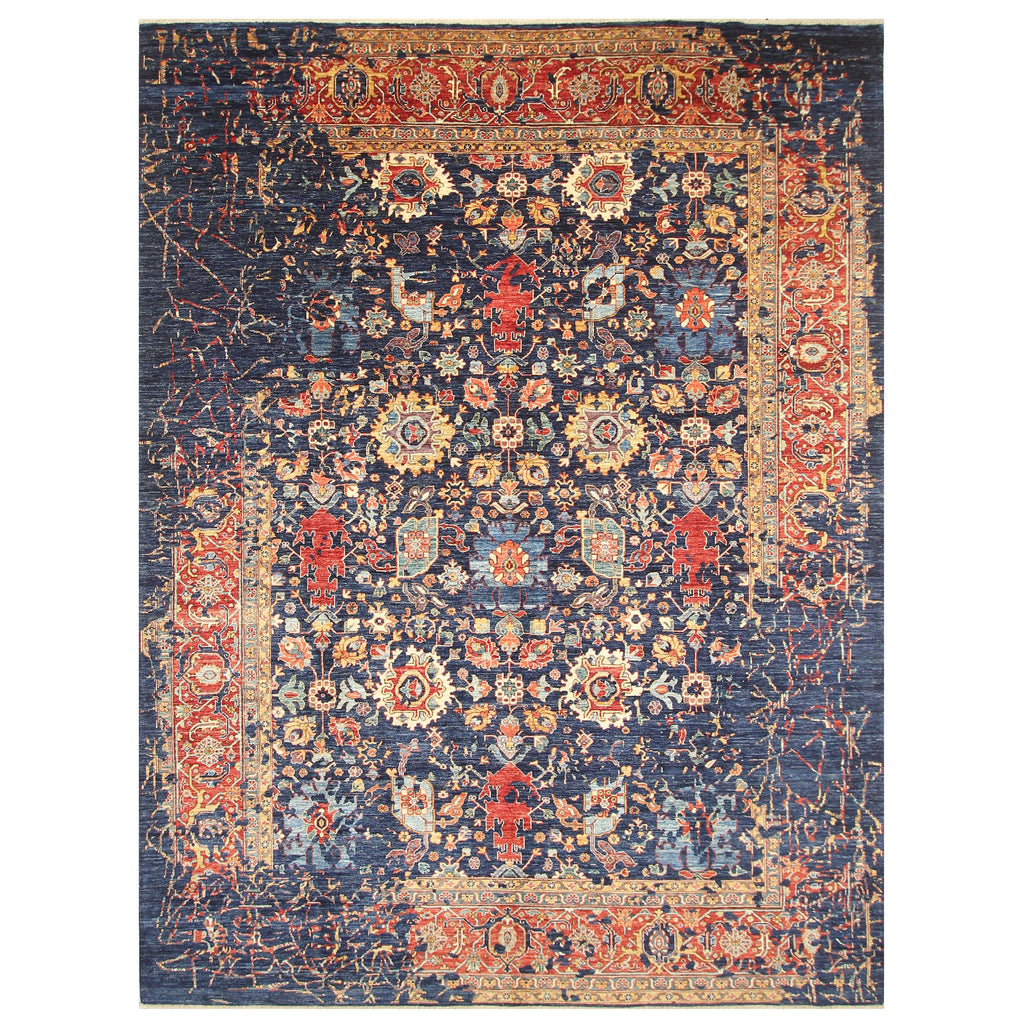 ARYANA PERAB NAVY / RED 9' X 11'9"