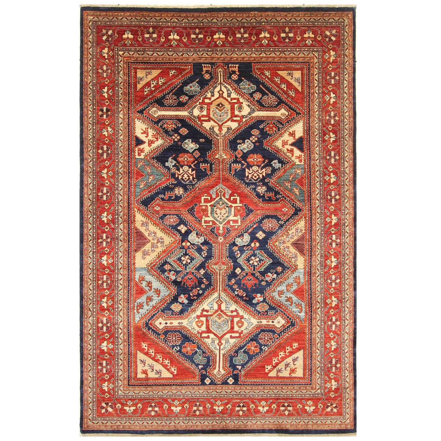 ARYANA ARYAN NAVY / RED 6' X 9'4"