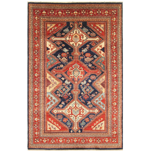 ARYANA ARYAN NAVY / RED 6' X 9'4"