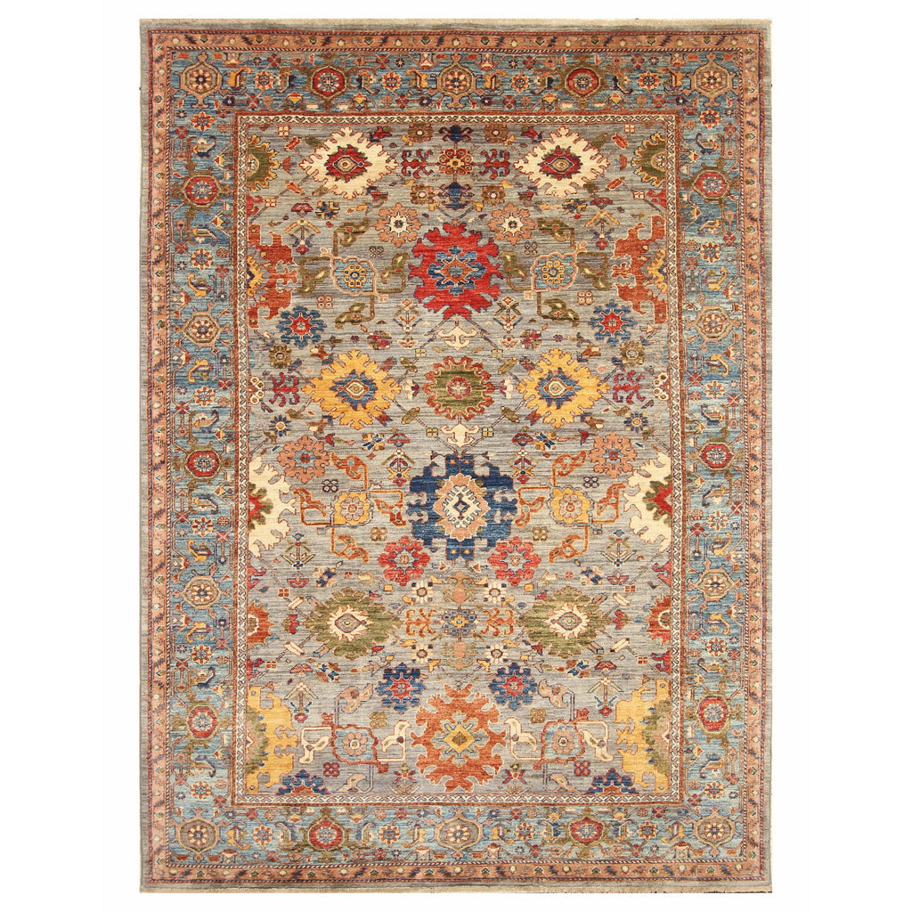 ARYANA ARYAN LIGHT GREY / LIGHT BLUE 5'8" X 8'6"