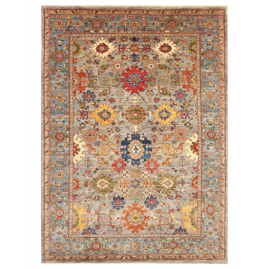 ARYANA ARYAN LIGHT GREY / LIGHT BLUE 5'8" X 8'6"