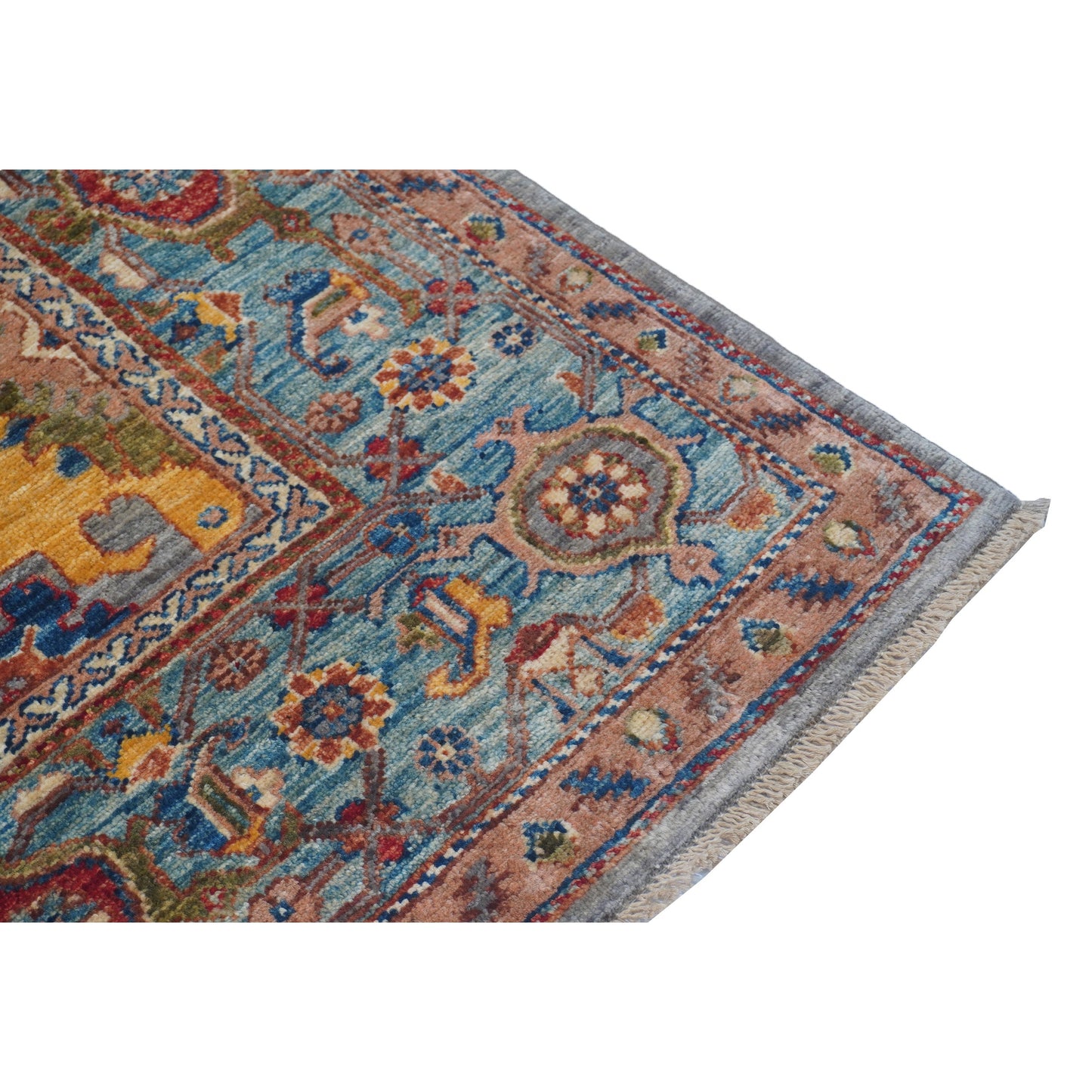 ARYANA ARYAN LIGHT GREY / LIGHT BLUE 5'8" X 8'6"