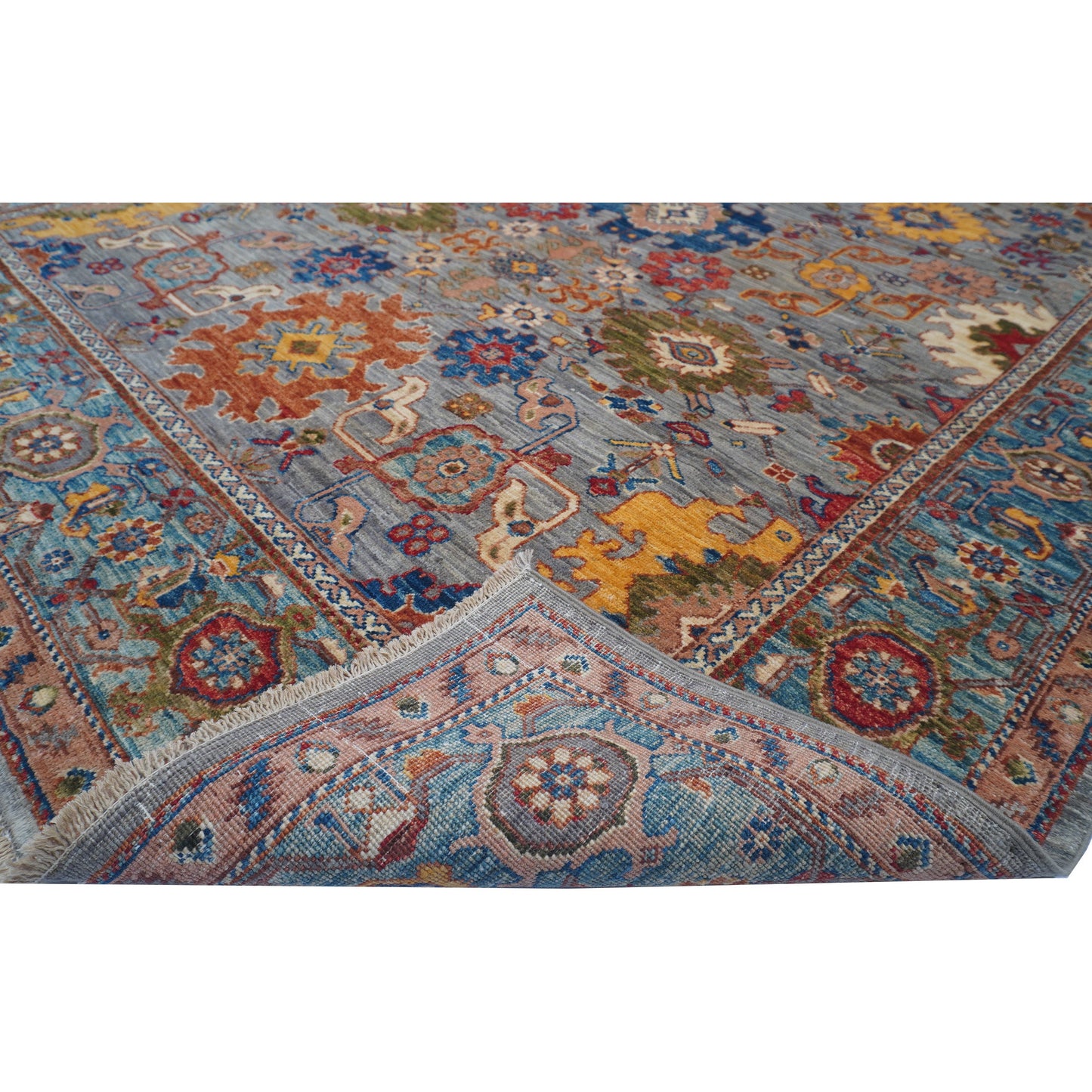 ARYANA ARYAN LIGHT GREY / LIGHT BLUE 5'8" X 8'6"