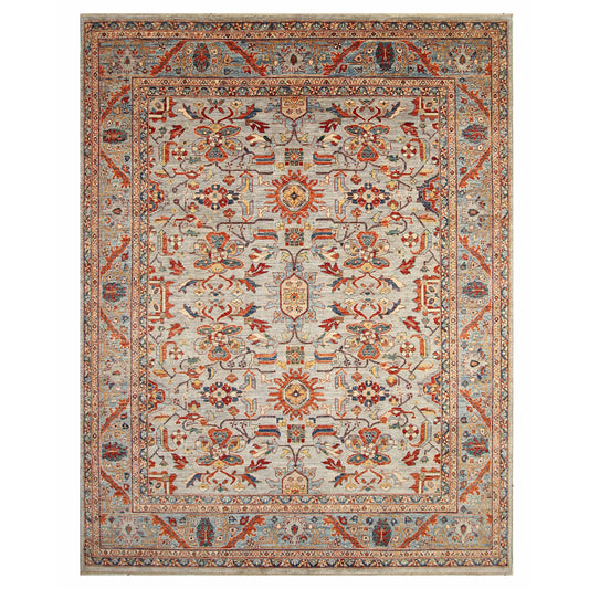 ARYANA ARYAN LIGHT GREY / LIGHT BLUE 8'1" X 11'9"