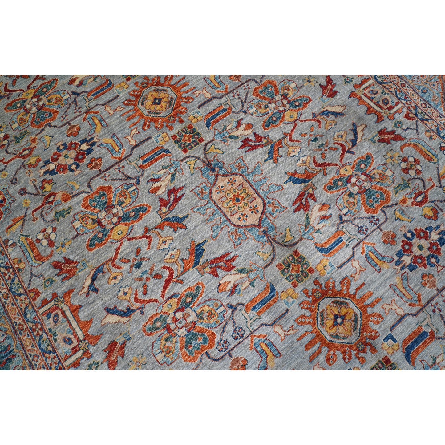 ARYANA ARYAN LIGHT GREY / LIGHT BLUE 8'1" X 11'9"