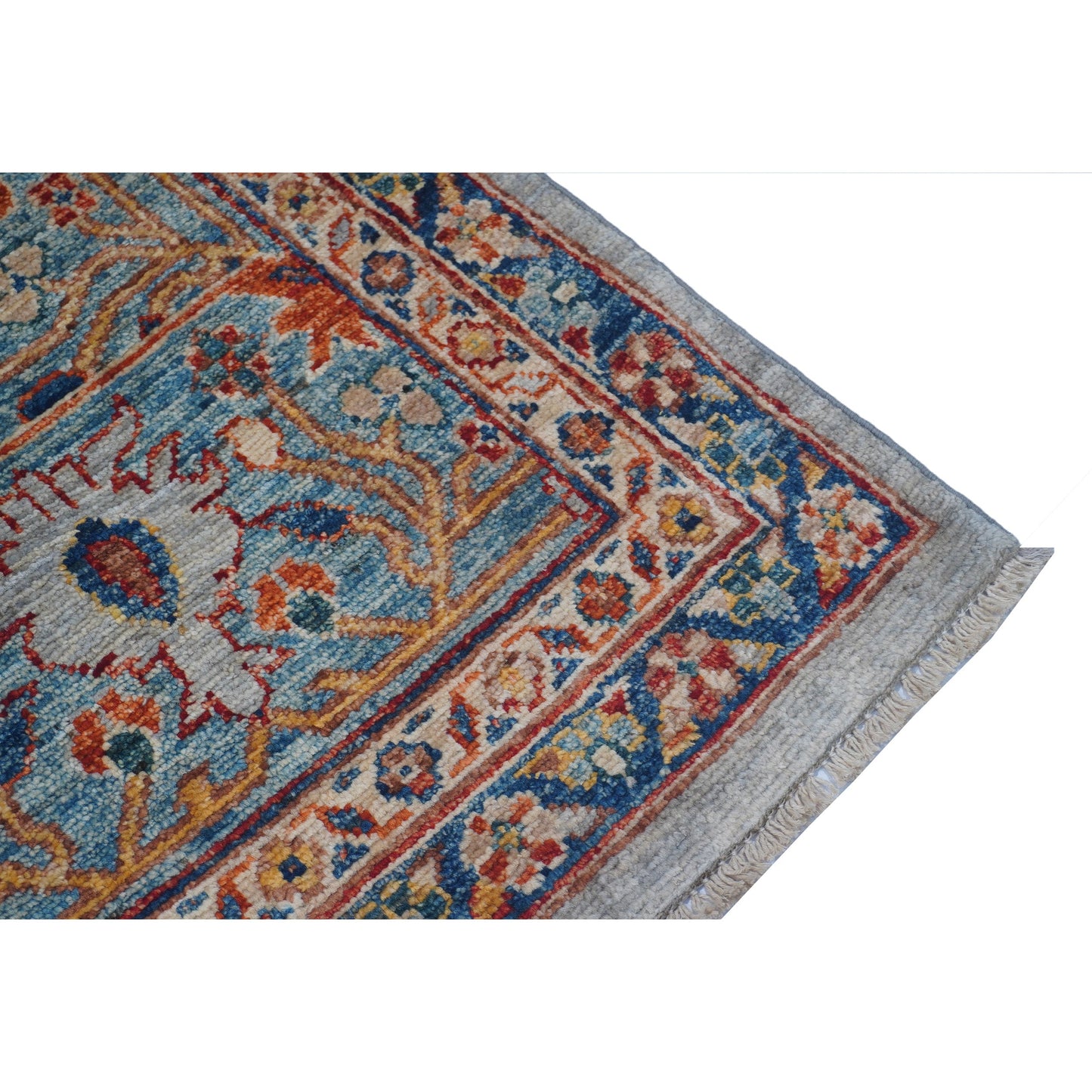 ARYANA ARYAN LIGHT GREY / LIGHT BLUE 8'1" X 11'9"