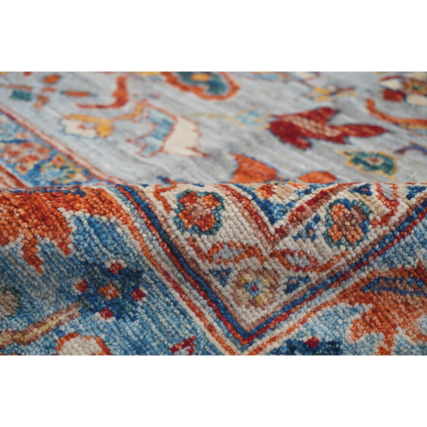ARYANA ARYAN LIGHT GREY / LIGHT BLUE 8'1" X 11'9"