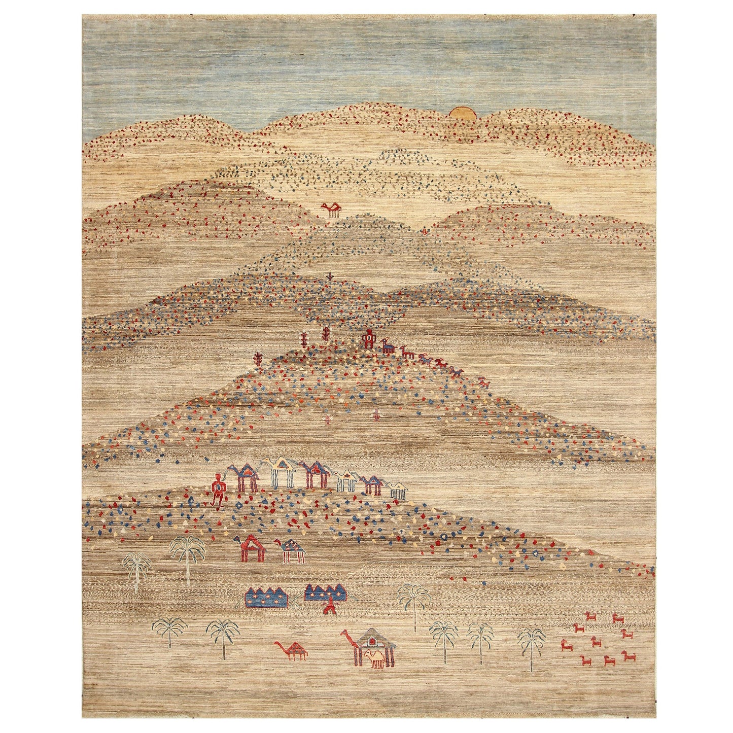 ARYANA GABEH CAMEL / MULTI 7'10" X 9'7"