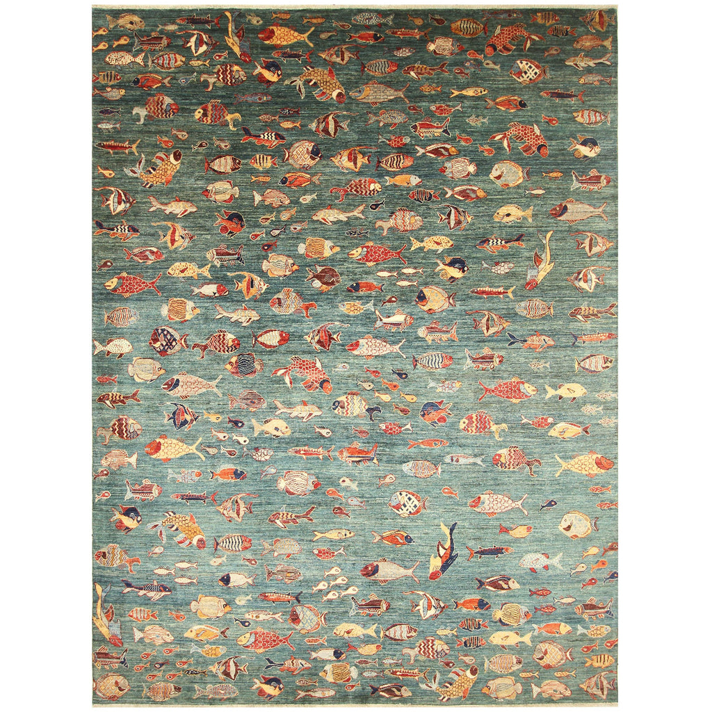 ARYANA FISH- GREEN 8'8" X 11'6"
