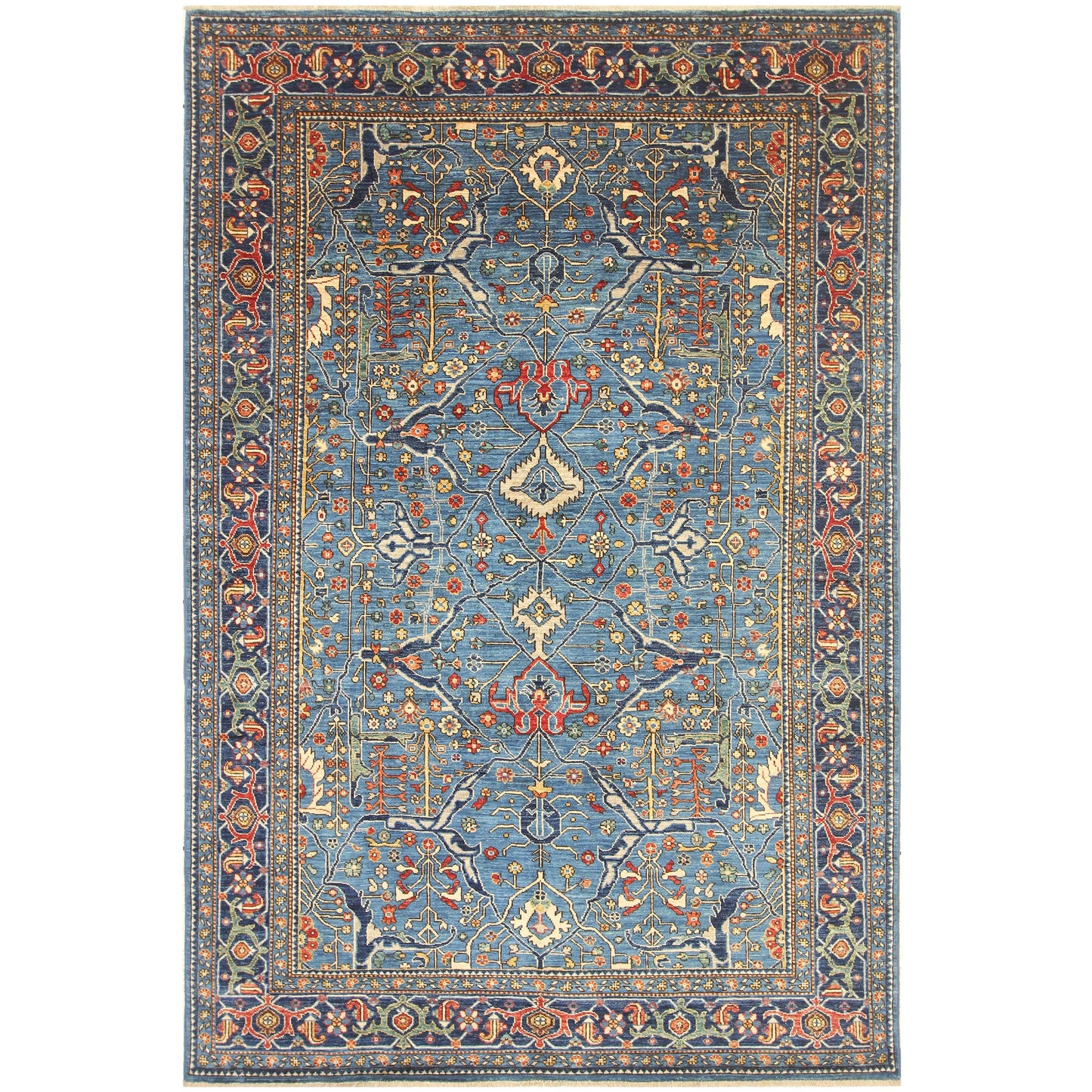 ARYANA ARYAN LIGHT BLUE / NAVY 5'10" X 8'8"
