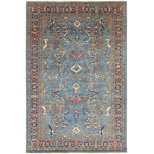 ARYANA ARYAN LIGHT BLUE / NAVY 5'10" X 8'8"