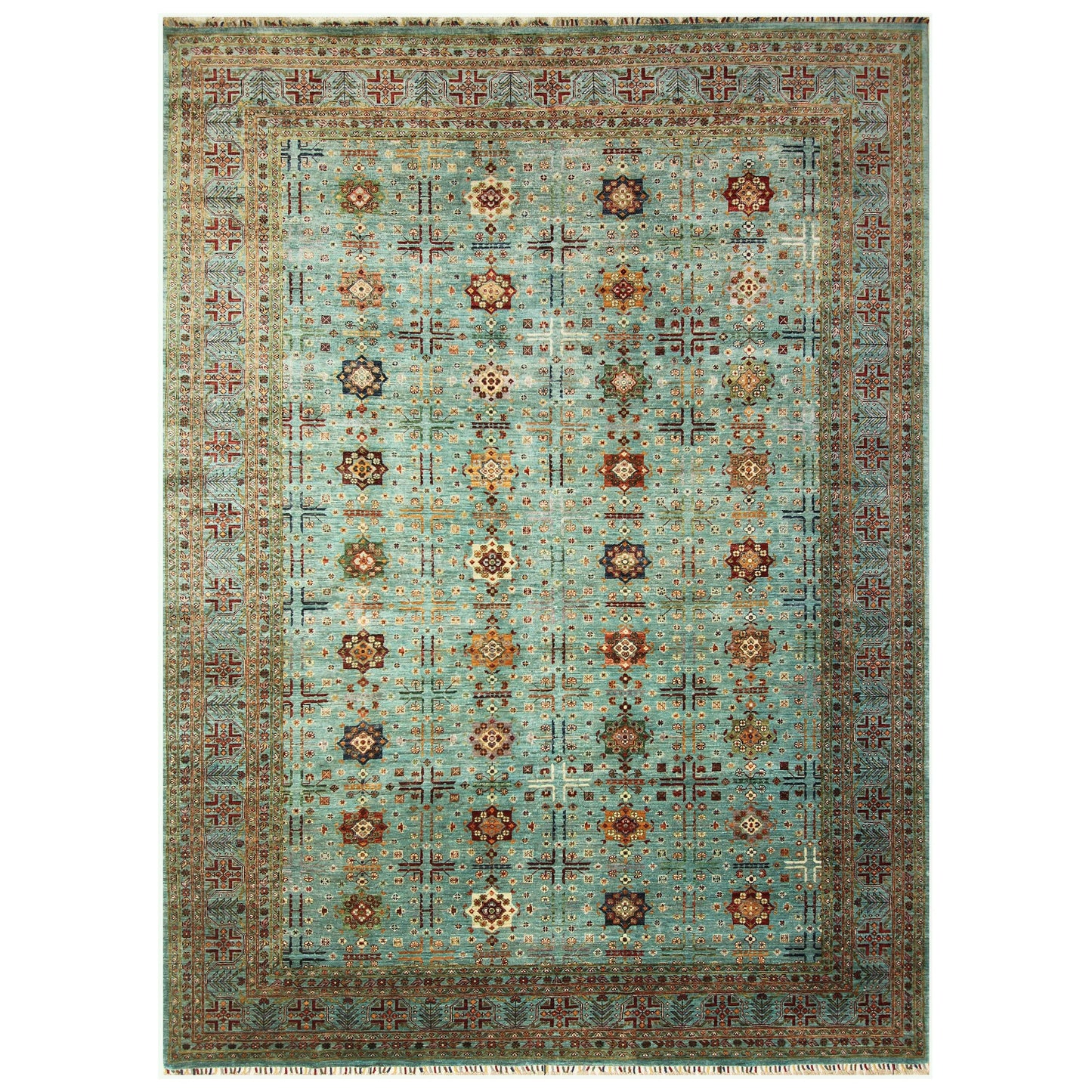 ARYANA ARYAN LIGHT GREEN / LIGHT GREEN 8'10" X 12'3"