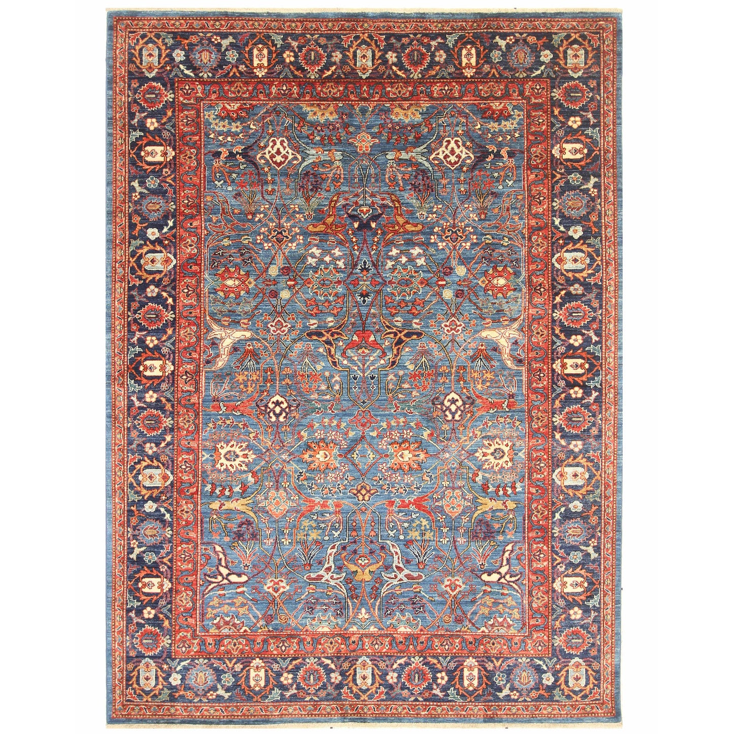 ARYANA ARYAN LIGHT BLUE / NAVY 5'10" X 8'3"
