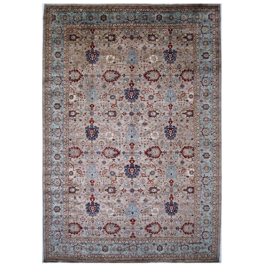ARYANA ARYAN BROWN / LIGHT BLUE 11'11" X 17'7"