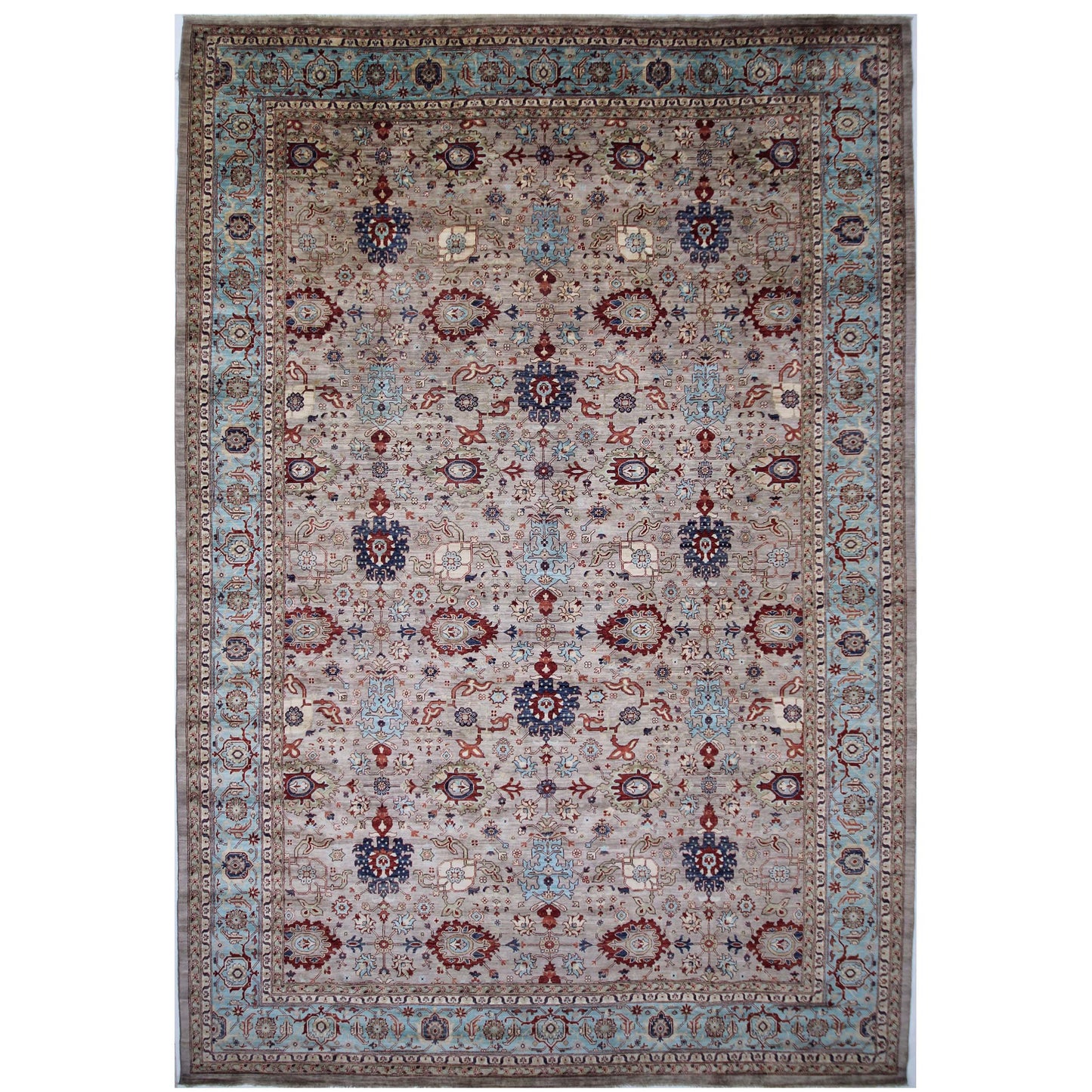 ARYANA ARYAN BROWN / LIGHT BLUE 11'11" X 17'7"