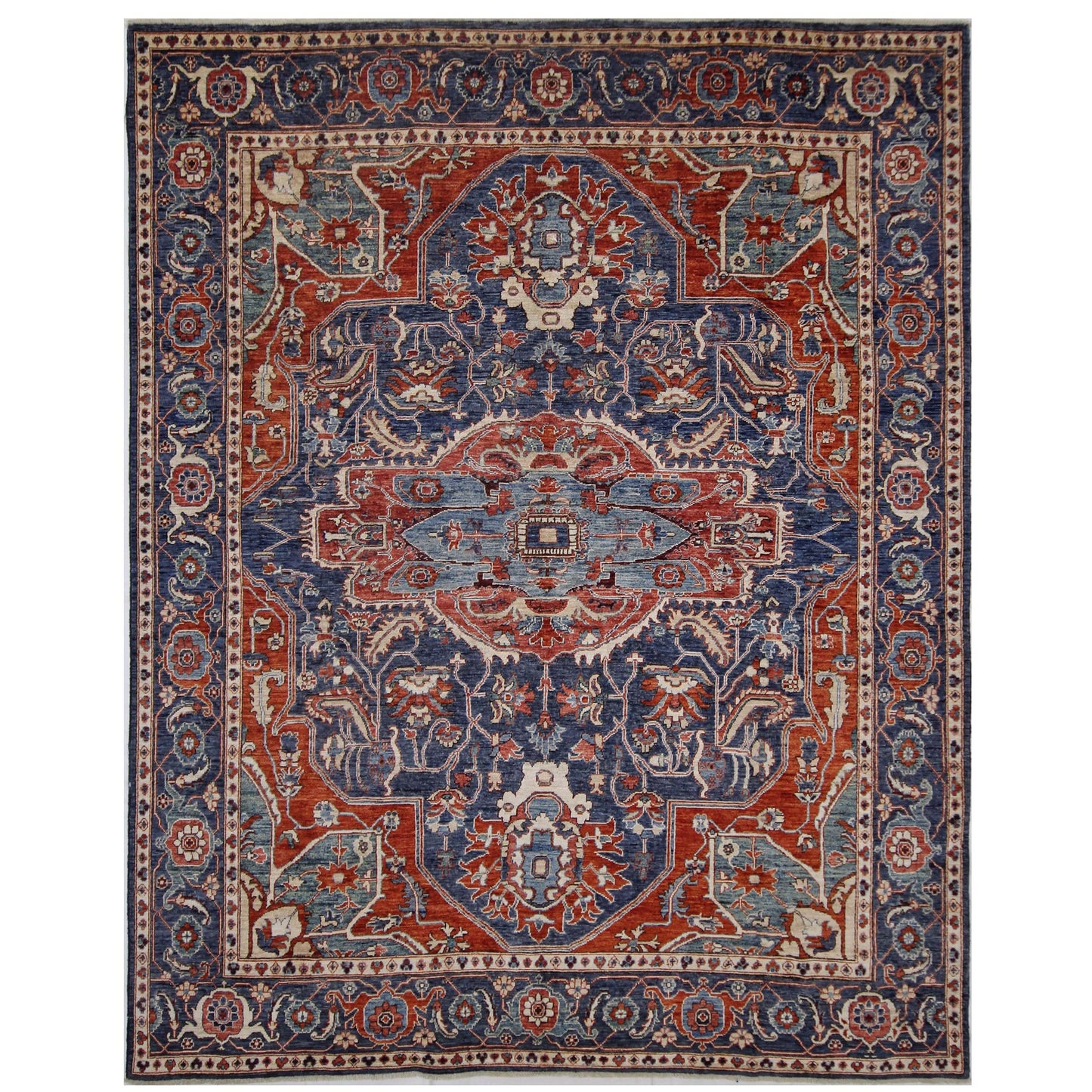 ARYANA HERIZ RED / NAVY 7'10" X 9'10"
