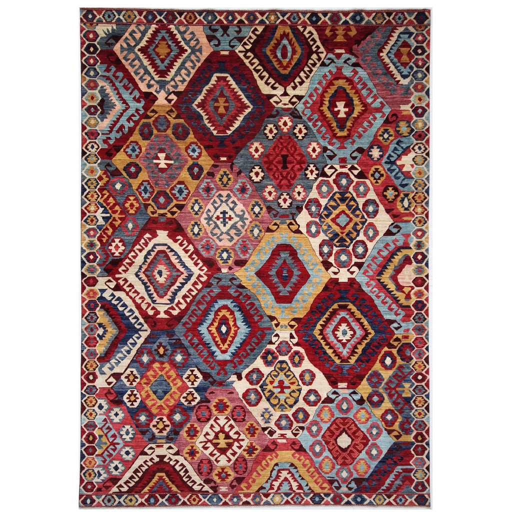 ARYANA KILIM IVORY / RED 9'10" X 13'10"