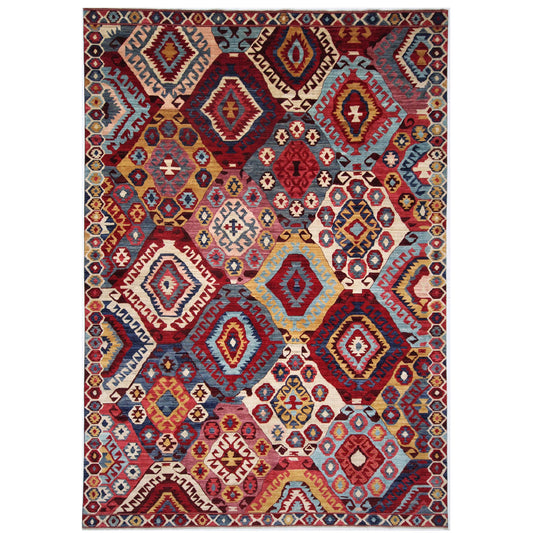 ARYANA KILIM IVORY / RED 9'10" X 13'10"