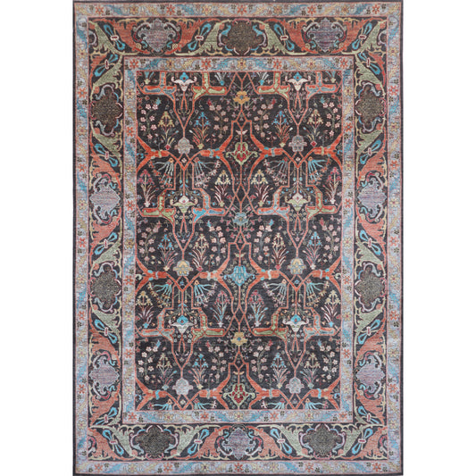 ARYANA ARYAN BLACK / RUST 9'1" X 12'