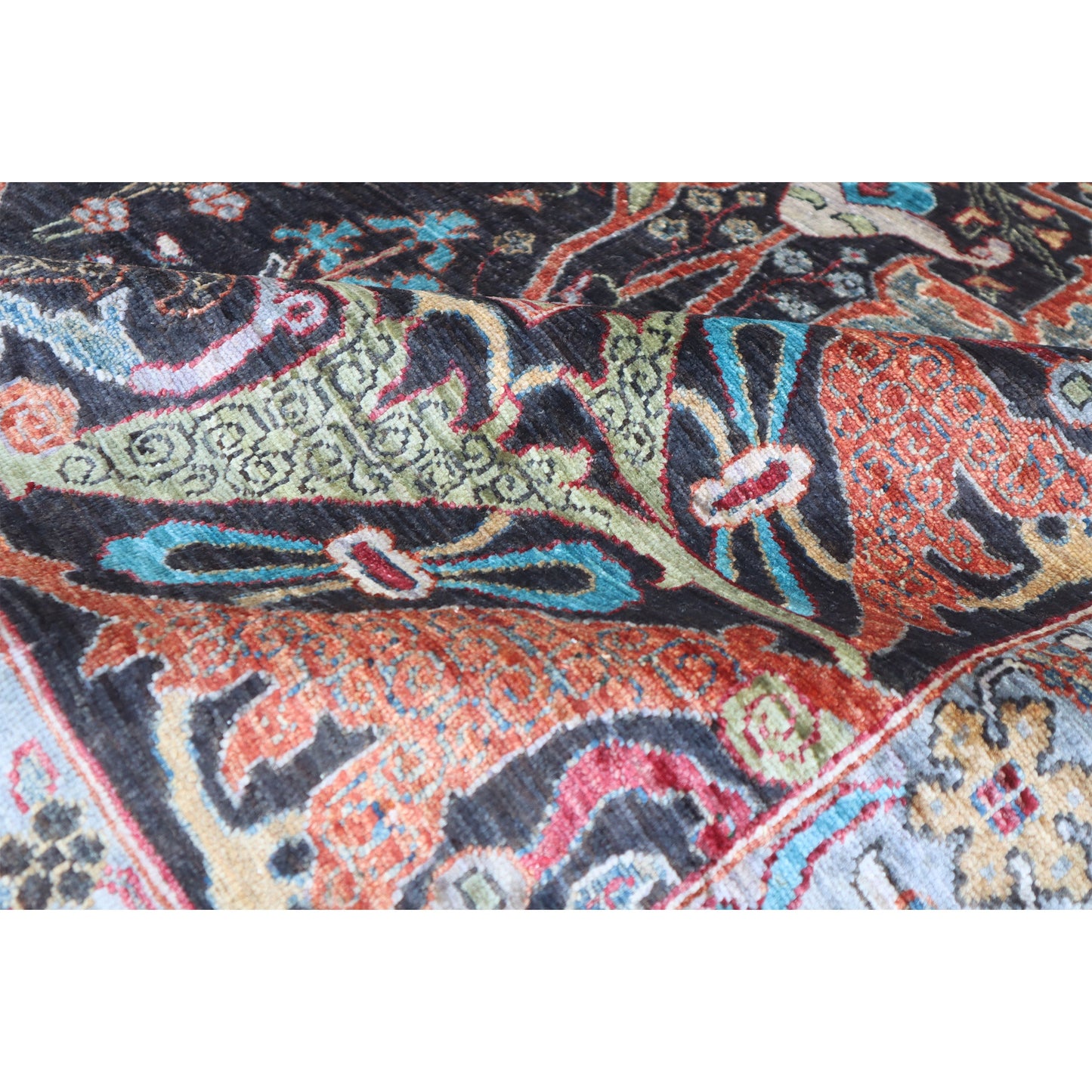 ARYANA ARYAN BLACK / RUST 9'1" X 12'