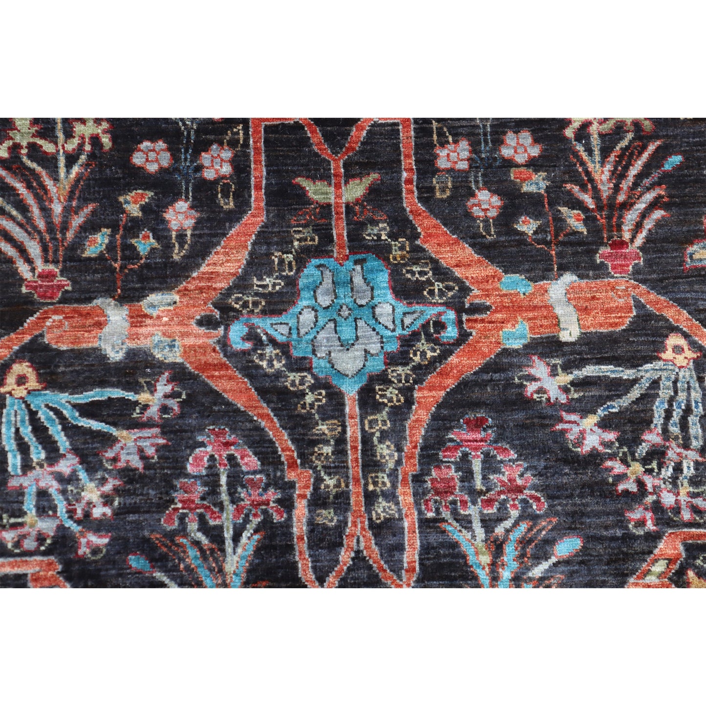 ARYANA ARYAN BLACK / RUST 9'1" X 12'