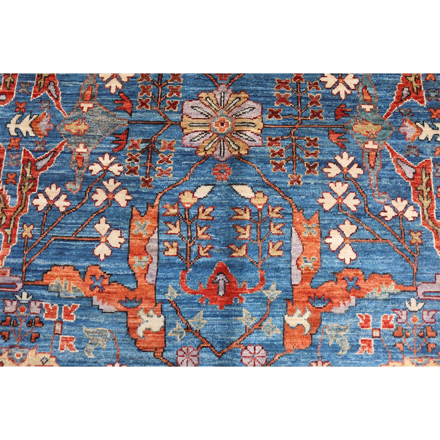 ARYANA ARYAN LIGHT BLUE / RUST 8'9" X 12'