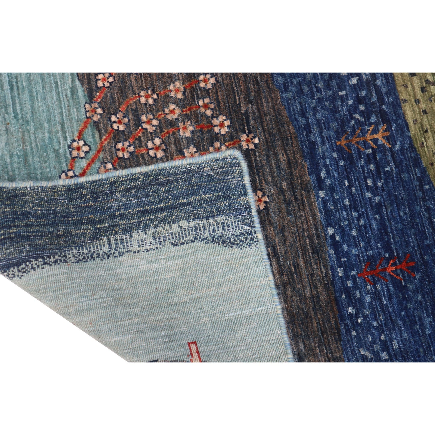 ARYANA ARYAN GREEN / LIGHT BLUE 2'8" X 13'6"