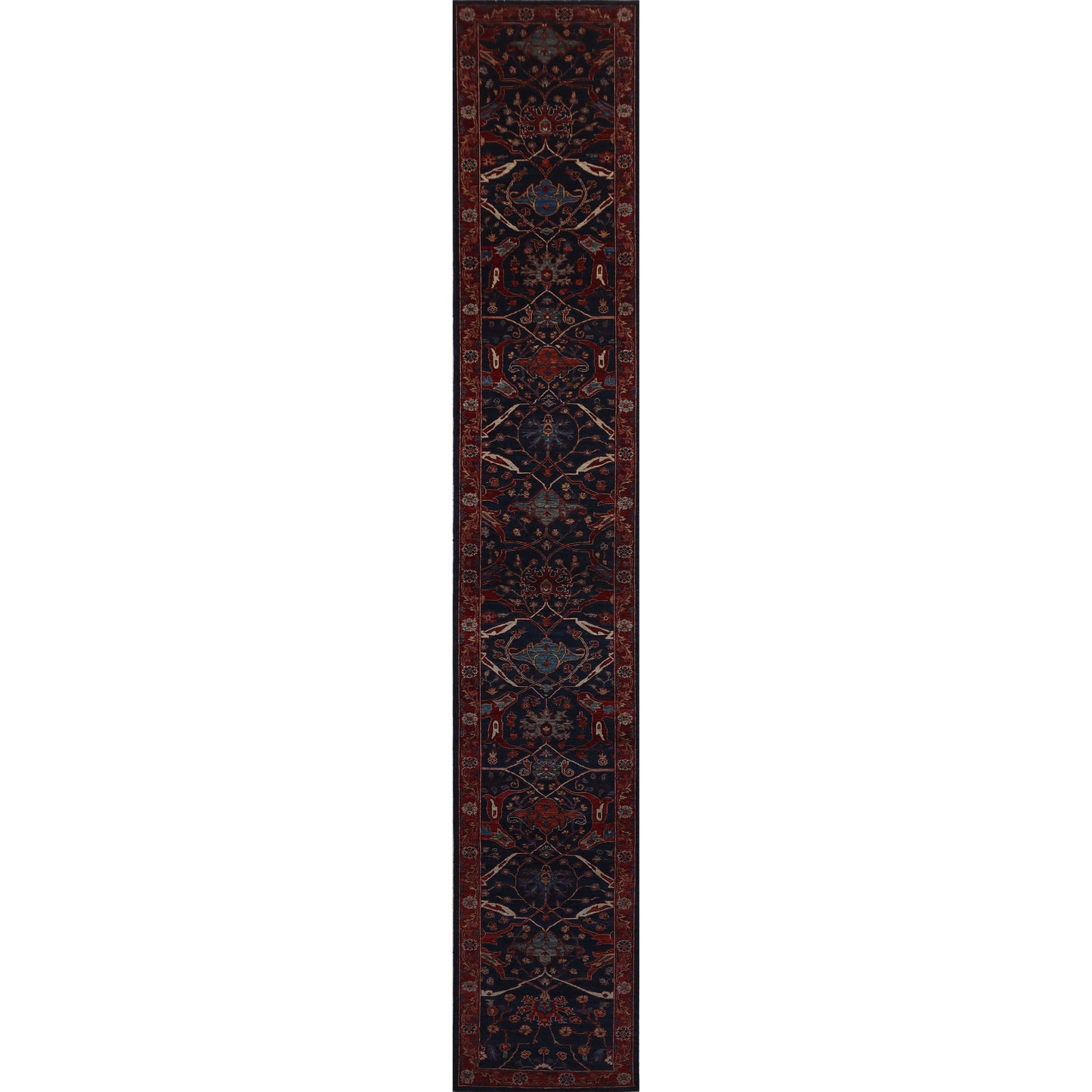 ARYANA ARYAN NAVY / RUST 2'7" X 15'10"