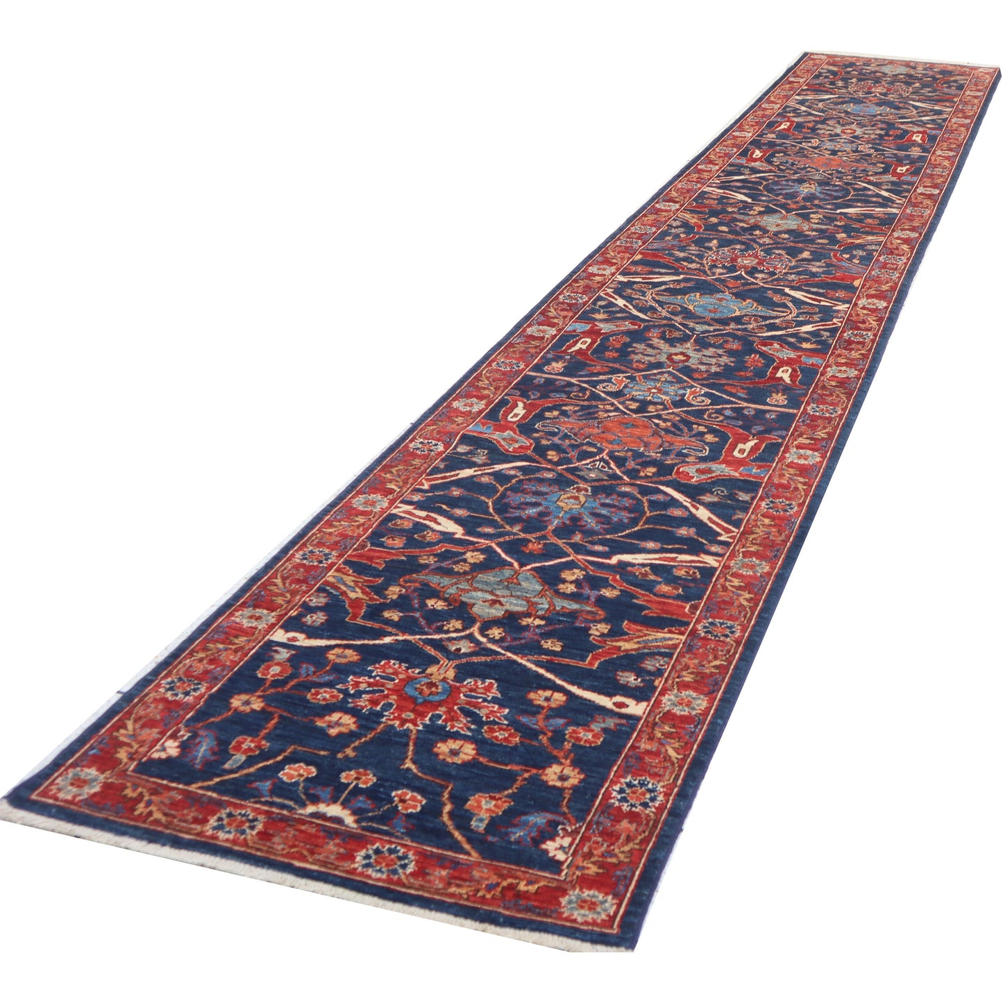 ARYANA ARYAN NAVY / RUST 2'7" X 15'10"