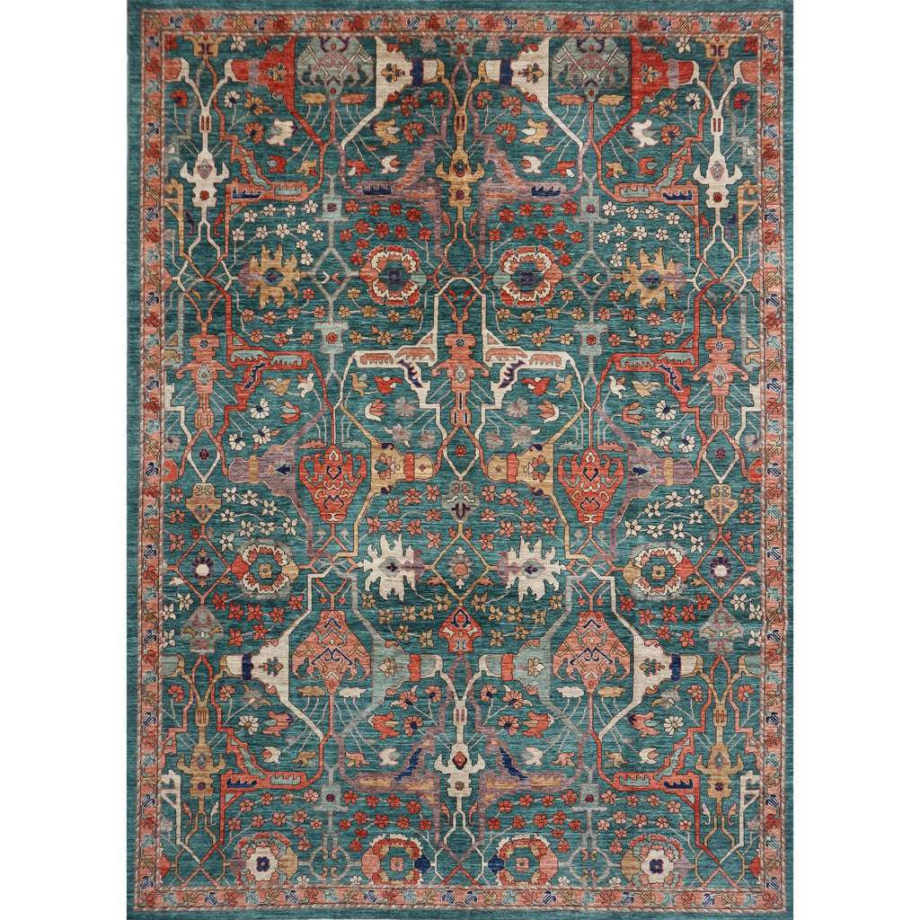 ARYANA ARYAN GREEN / ORANGE 9'2" X 11'9"