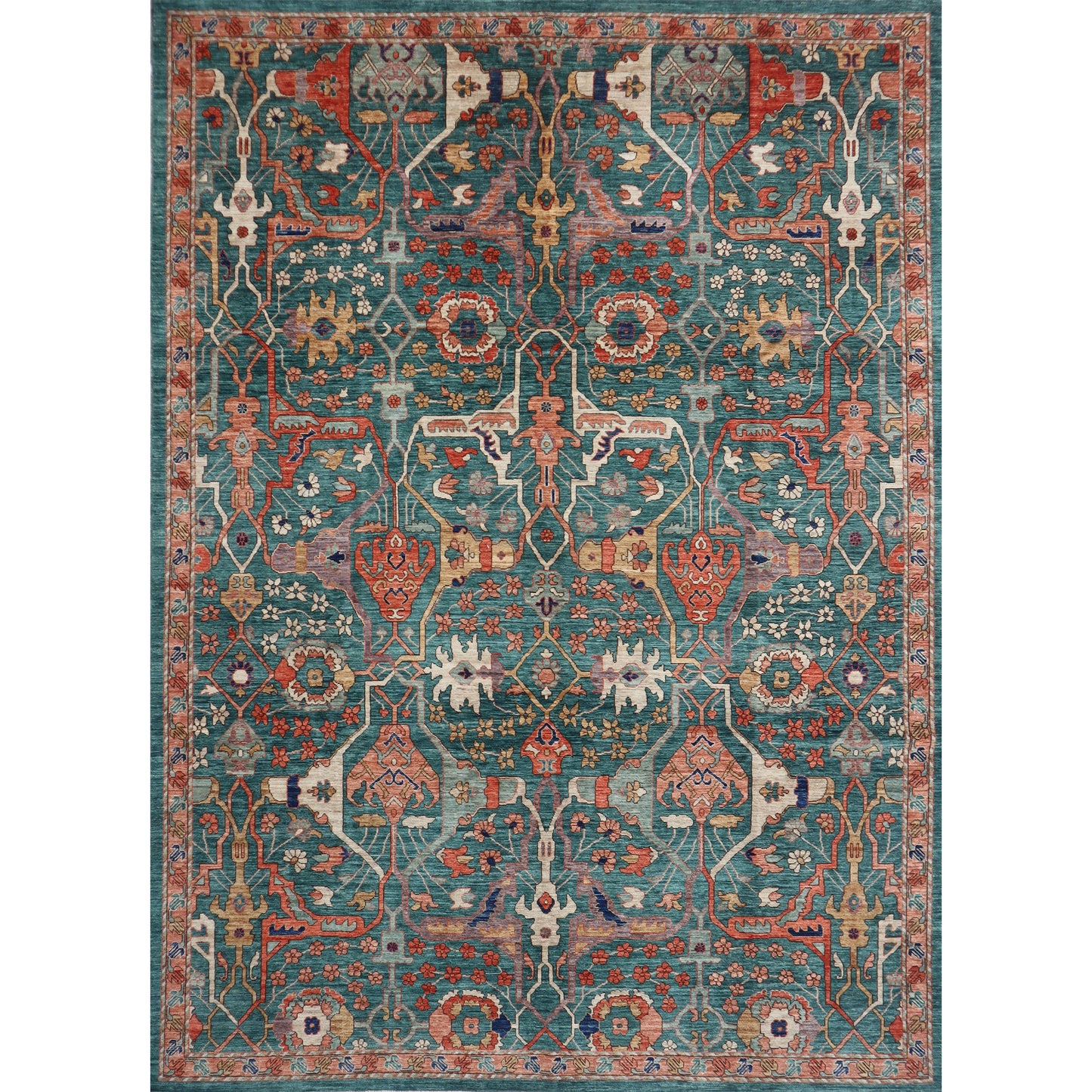 ARYANA ARYAN GREEN / ORANGE 9'2" X 11'9"
